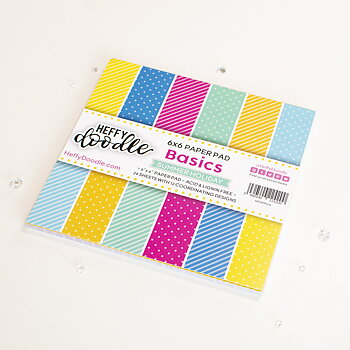 HEFFY DOODLE-Basics Summer Holiday 6x6 Inch Patterned Paper Pad 