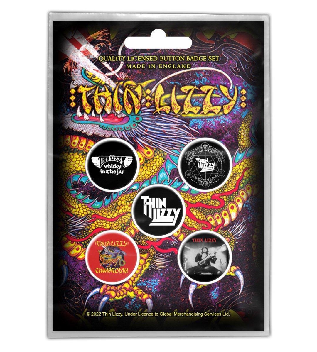 Thin Lizzy Chinatown Badge Pack