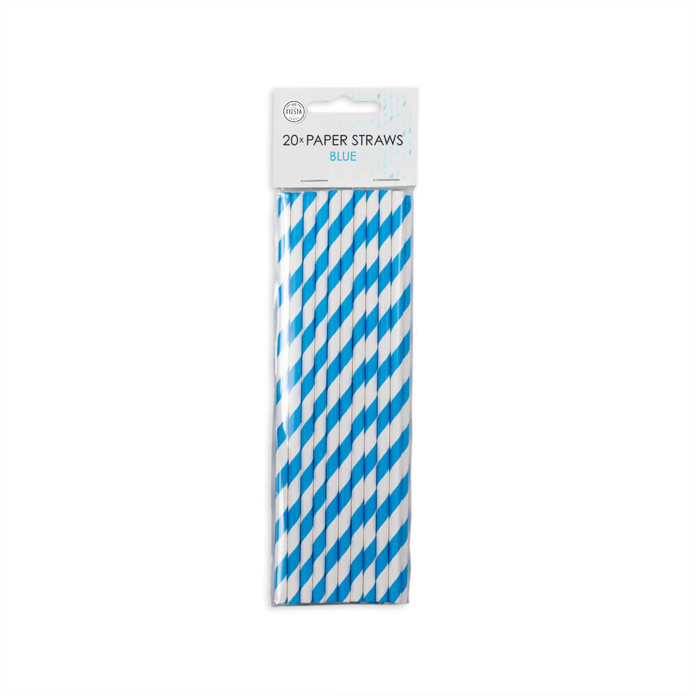 Sugrör | 20-pack | Blå & vit