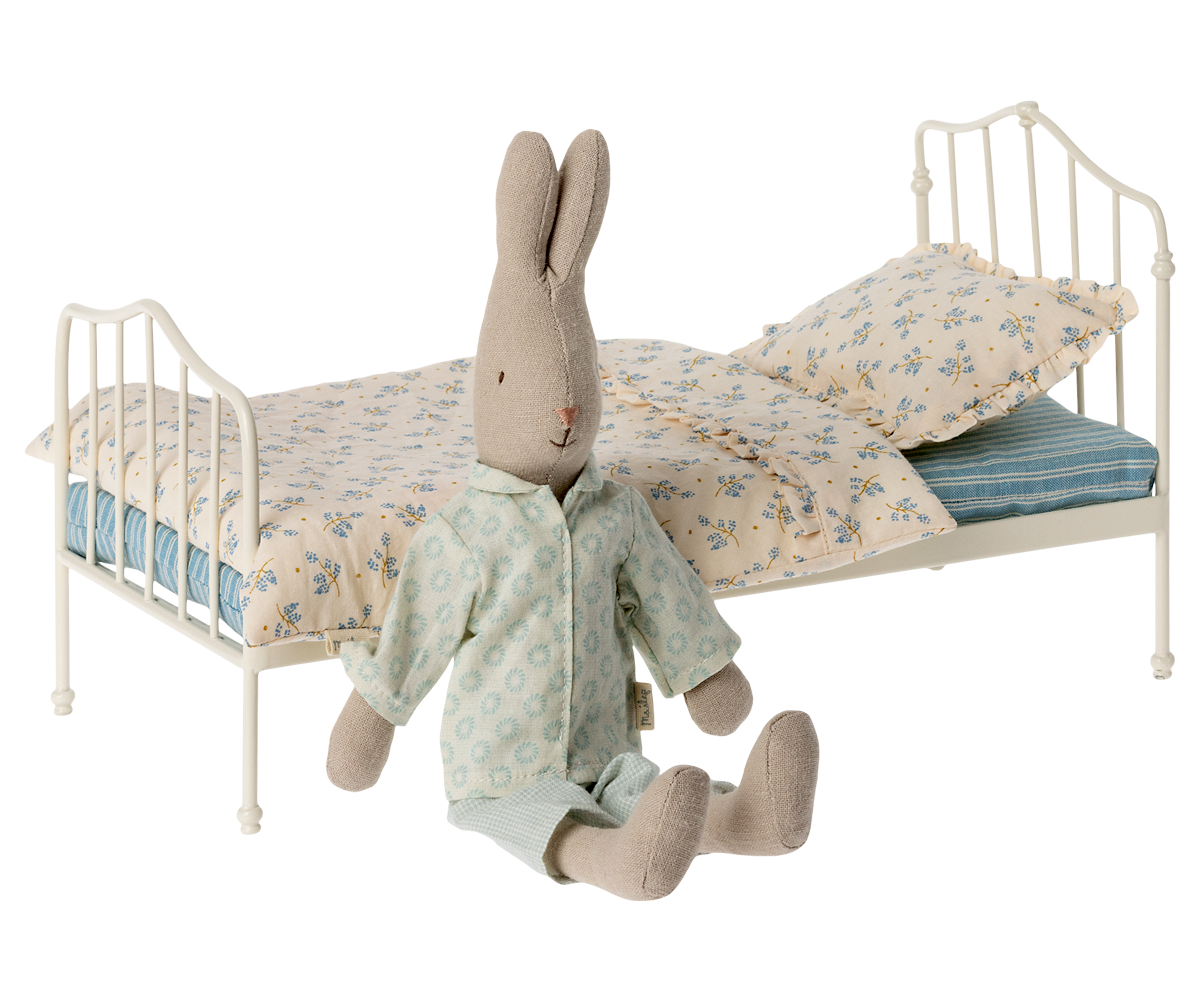 Maileg - VINTAGE BED Blue - Mouse - 2