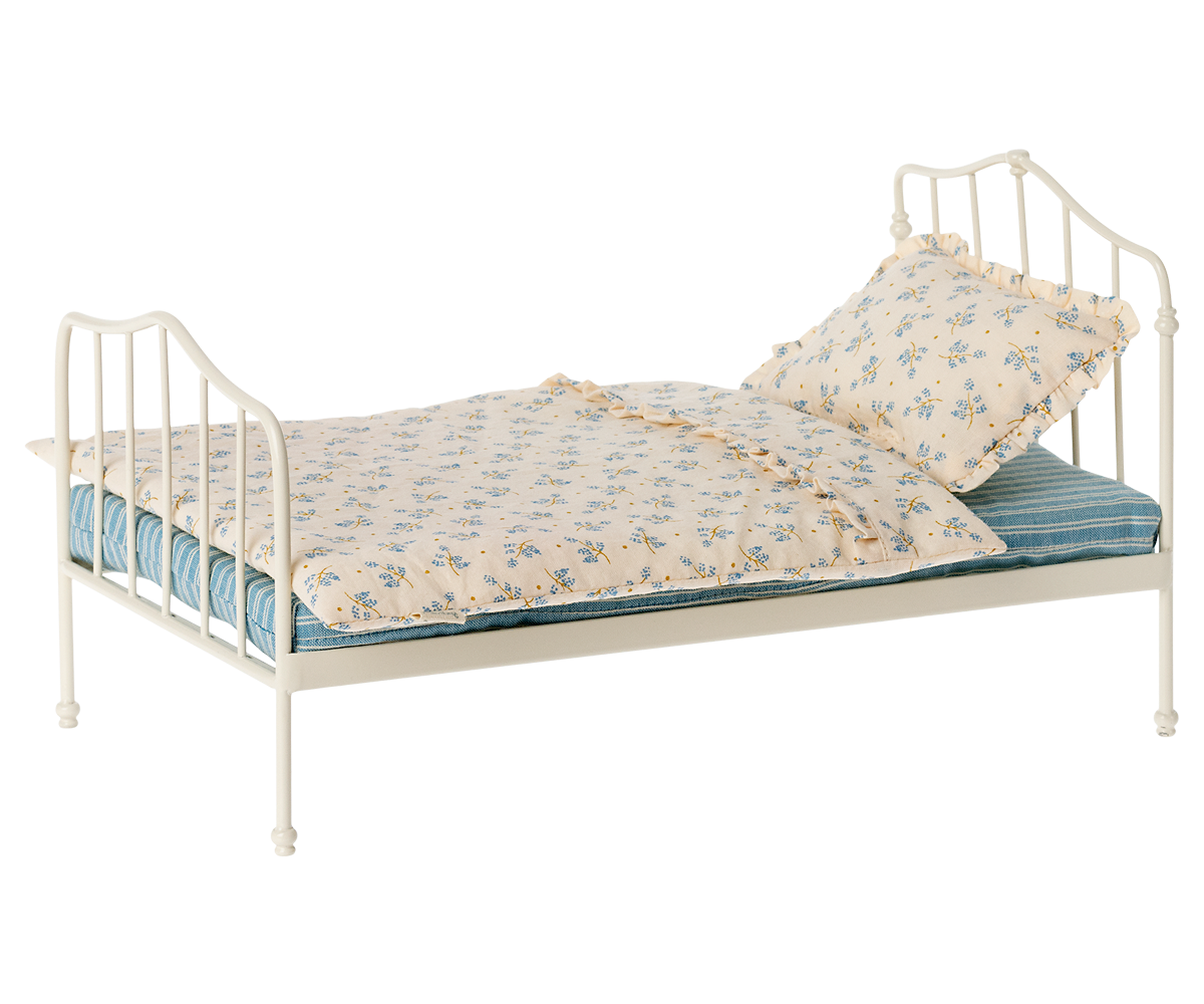 Maileg - VINTAGE BED Blue - Mouse