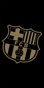 FC Barcelona Handduk Svart Logo