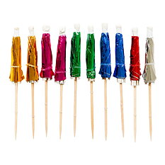 Cocktail pinnar, Paraply Färgmix 10st