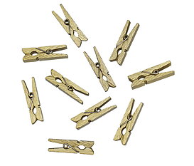 Wooden pins, Kiinnikkeet Kultainen 12kpl