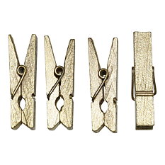 Wooden pins, Kiinnikkeet Kultainen 12kpl