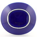 Birger Kaipiainen (Florence 1984) Blue Oval Plate with Pearls 25 cm