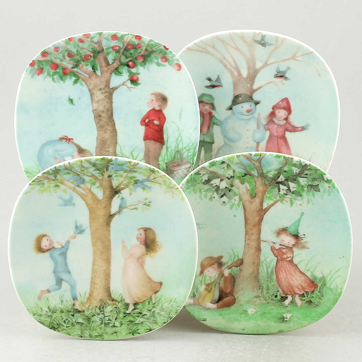 Kaarina Kaila (Neljä Vuodenaikaa 1991) Four Seasons Wall Plaques 12 cm