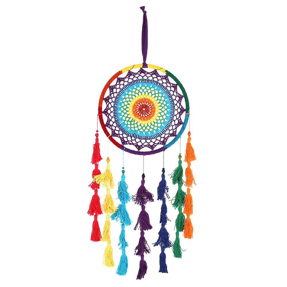 Chakra drömfångare, Virkad - 27cm