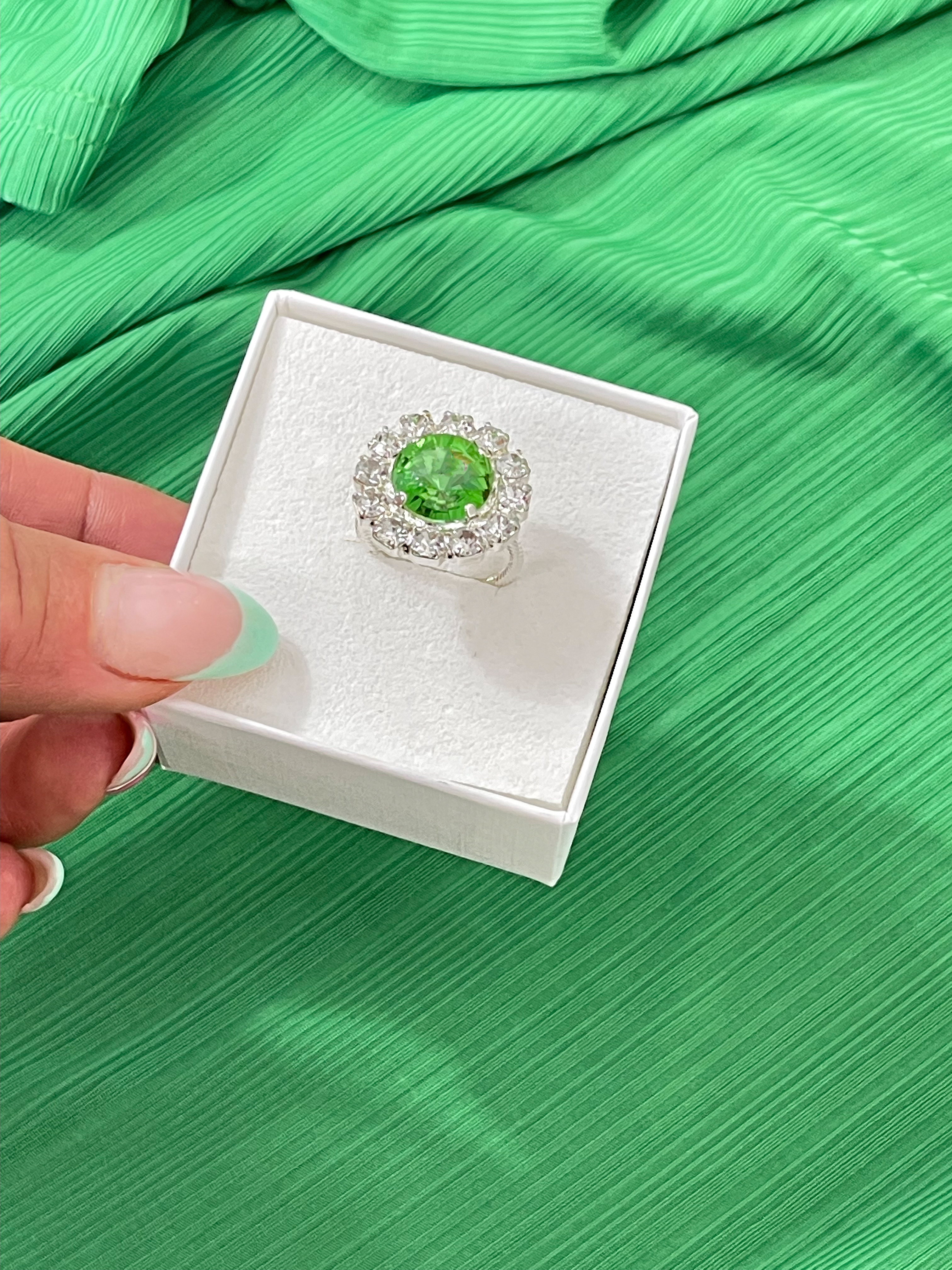 Ring Meghan Peridot Silver