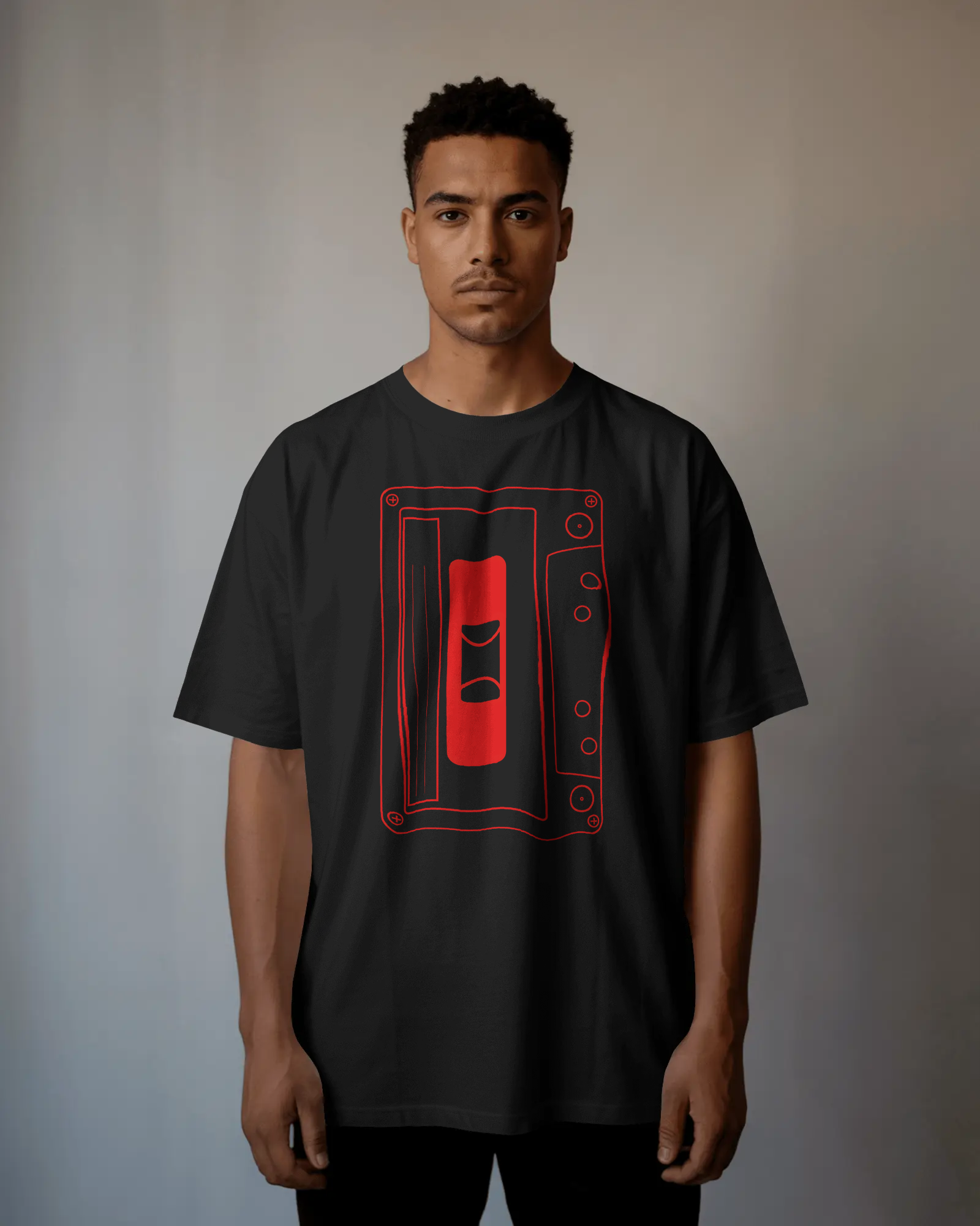 Cassette T-shirt Black / White