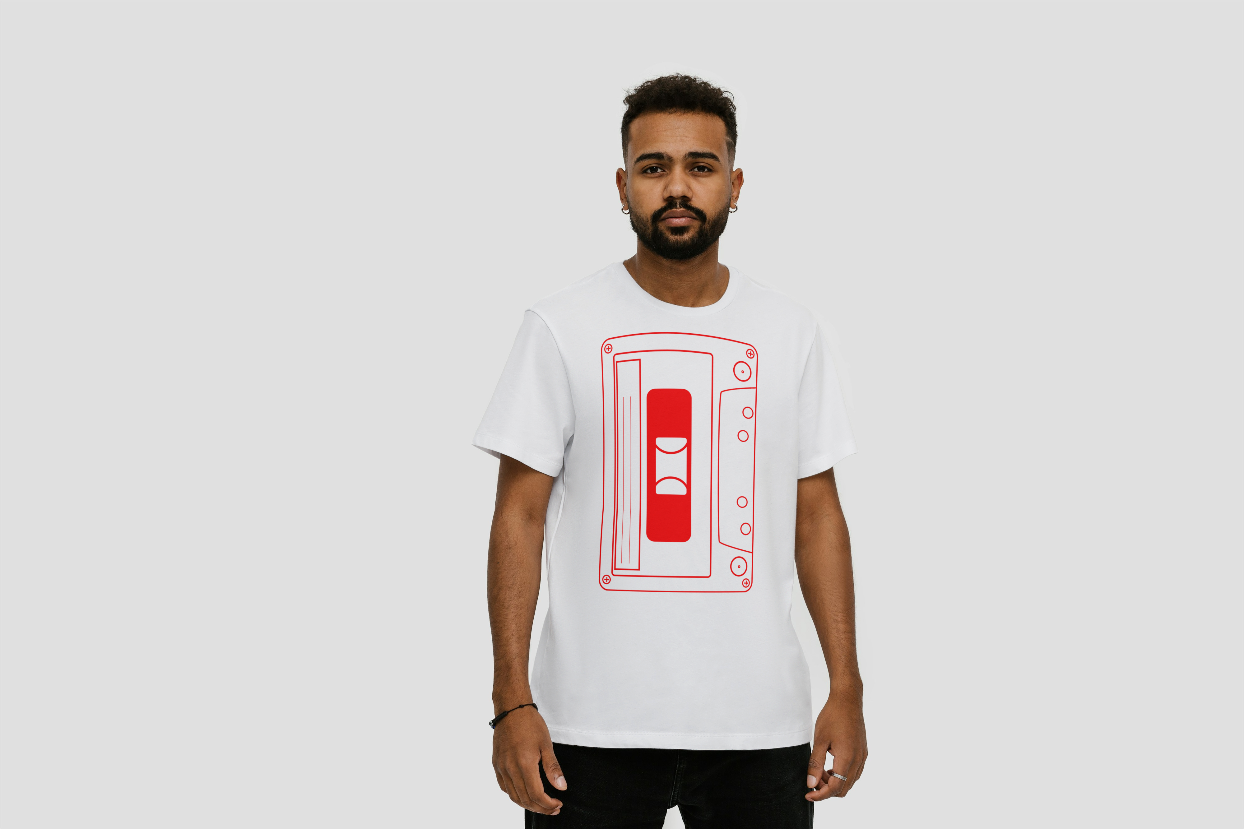 Cassette T-shirt Black / White