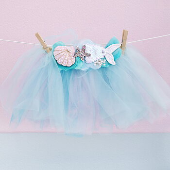 Tutu Kjol Mermalicious, 4-6 år - Great Pretenders