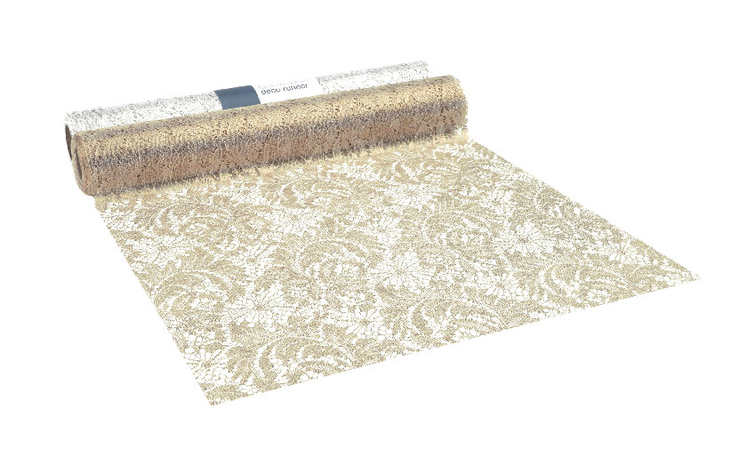 Bordslöpare Florence deluxe   Guld  5 M x 28 cm 
