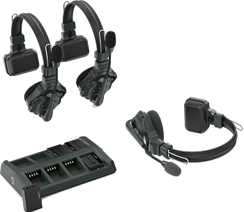 Solidcom C1 Full Duplex Wireless Intercom System Med  3 headsets