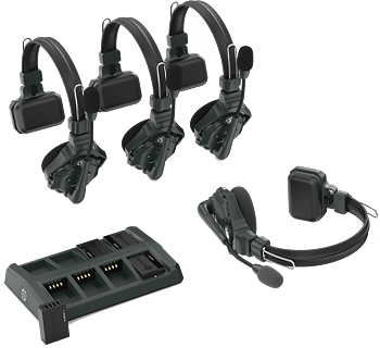 Solidcom C1 Full Duplex Wireless Intercom System Med  4 headsets