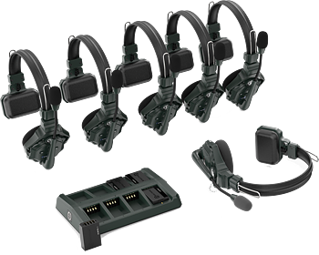 Solidcom C1 Full Duplex Wireless Intercom System Med  6 headsets