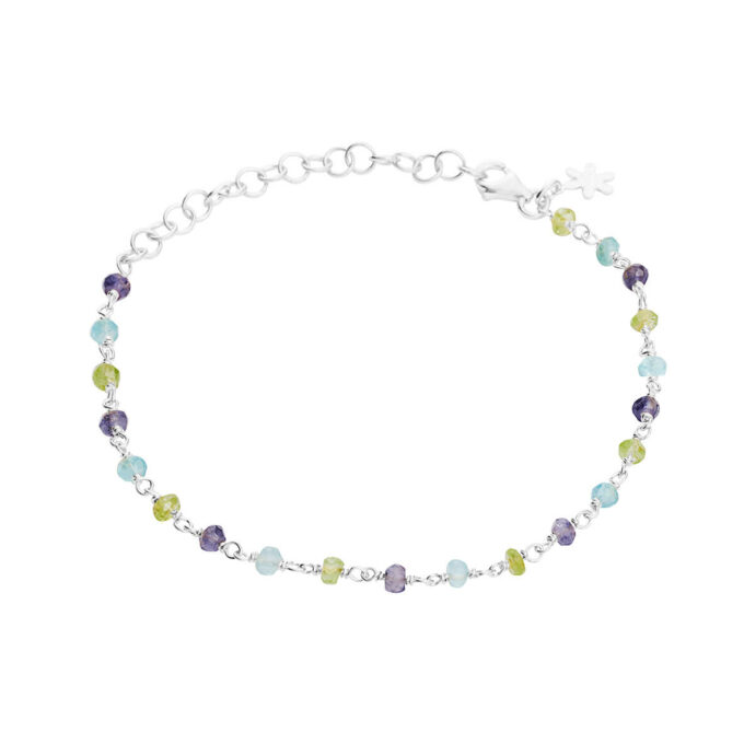 Armband blått/grönt silver 