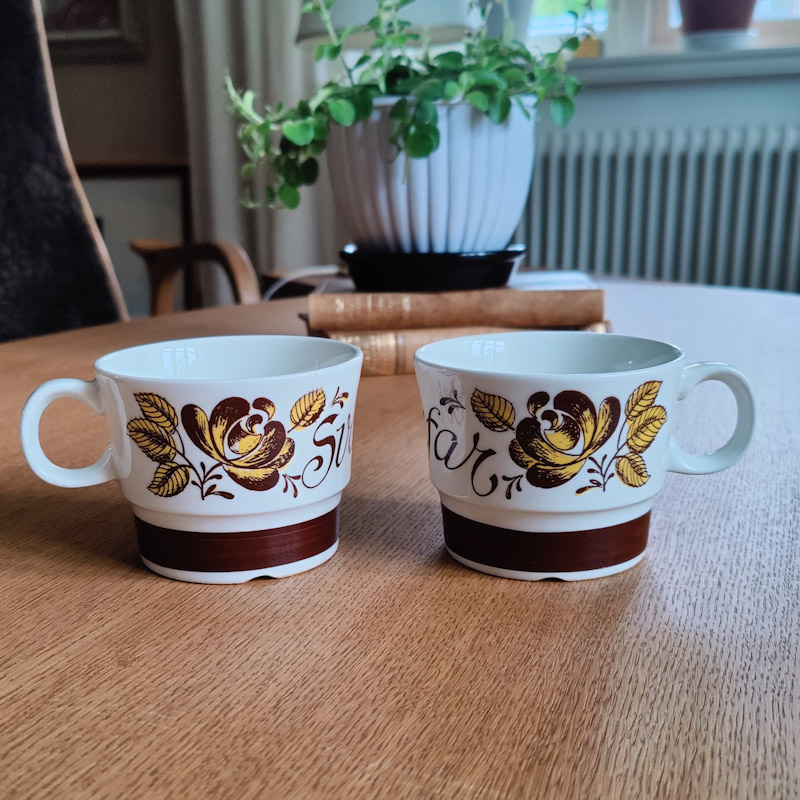 Svärmor & Svärfar koppar från Stavangerflint  - 2