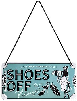 Skylt - Shoes off
