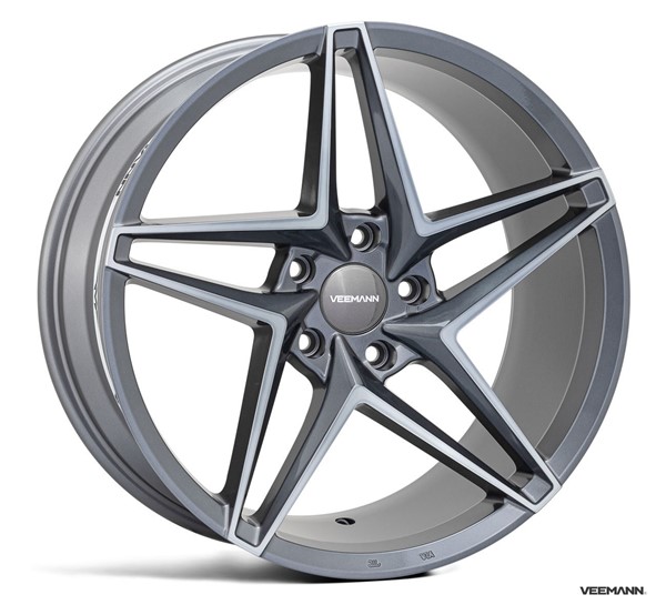 19" Veemann V-FS46 Graphite smoke machined 5/120