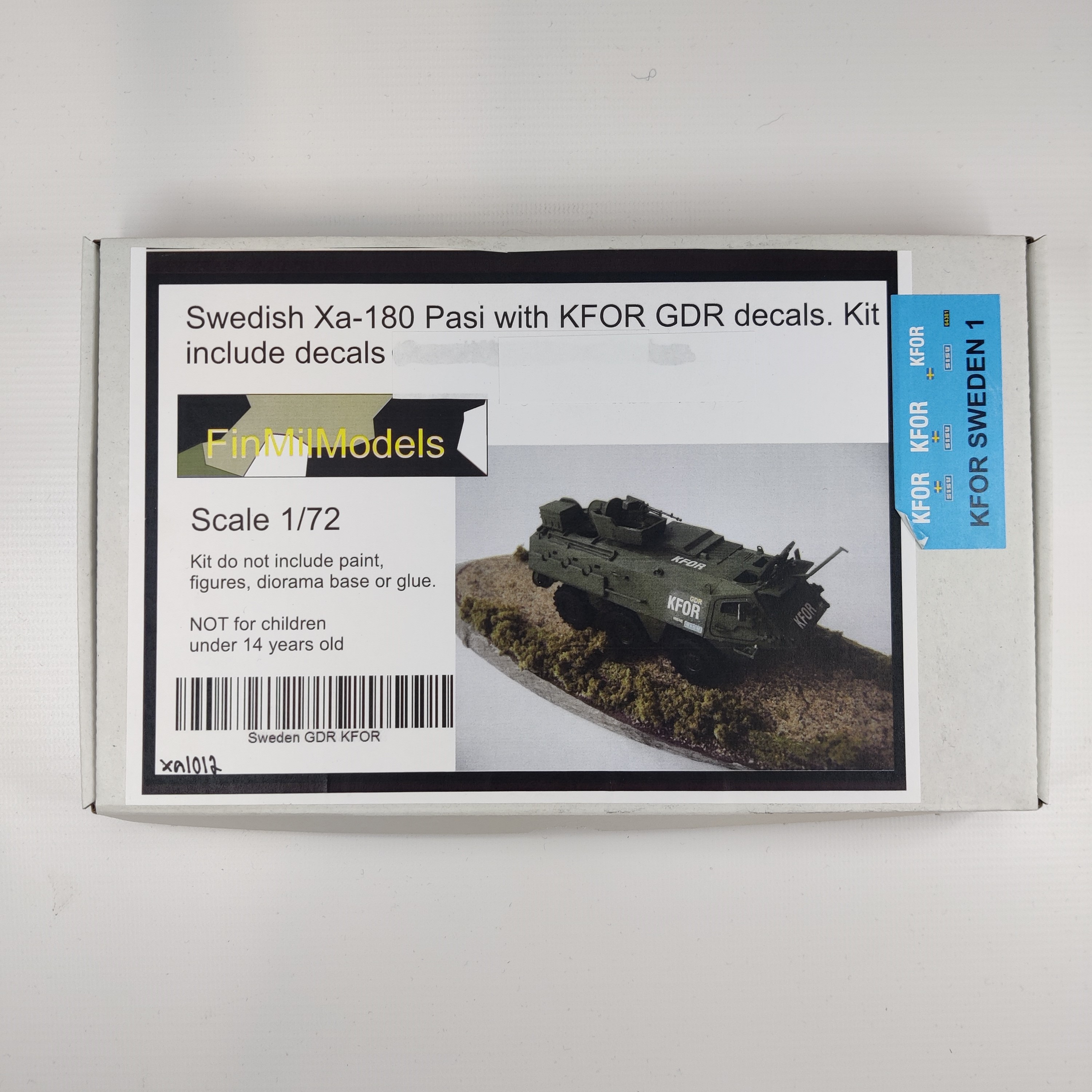 FinMilModels Swedish Xa-180 Pasi with KFOR GDR decals 1:72