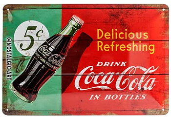 Skylt - Delicious Refreshing Coca-Cola