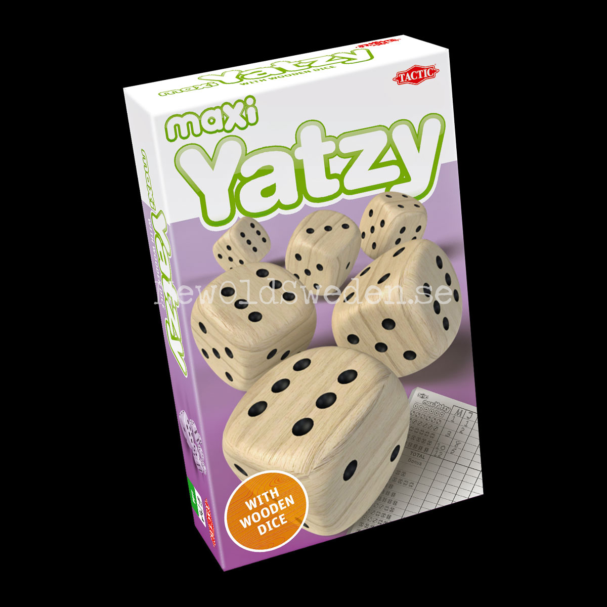 Maxi Yatzy med trätärningar