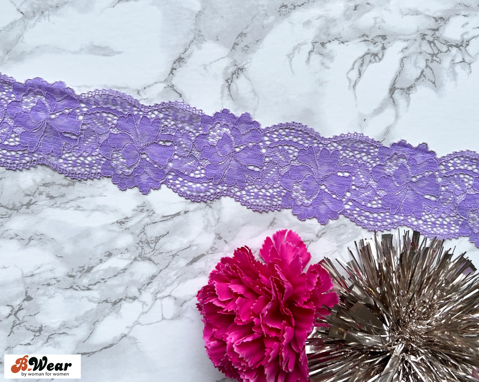 Light purple/Lilac soft stretch lace