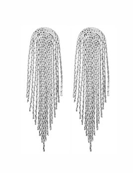 Capri tassel earring , silver