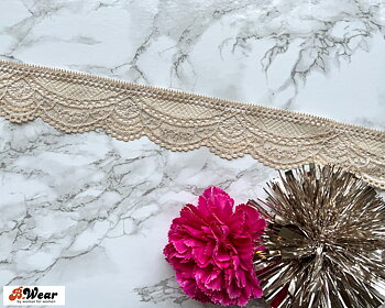Beautiful Beige stretch lace