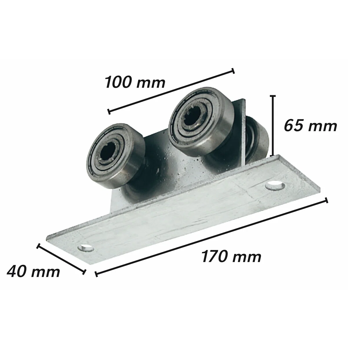 SKJUTDÖRRSRULLE TILL 60X68MM SKENA - 2