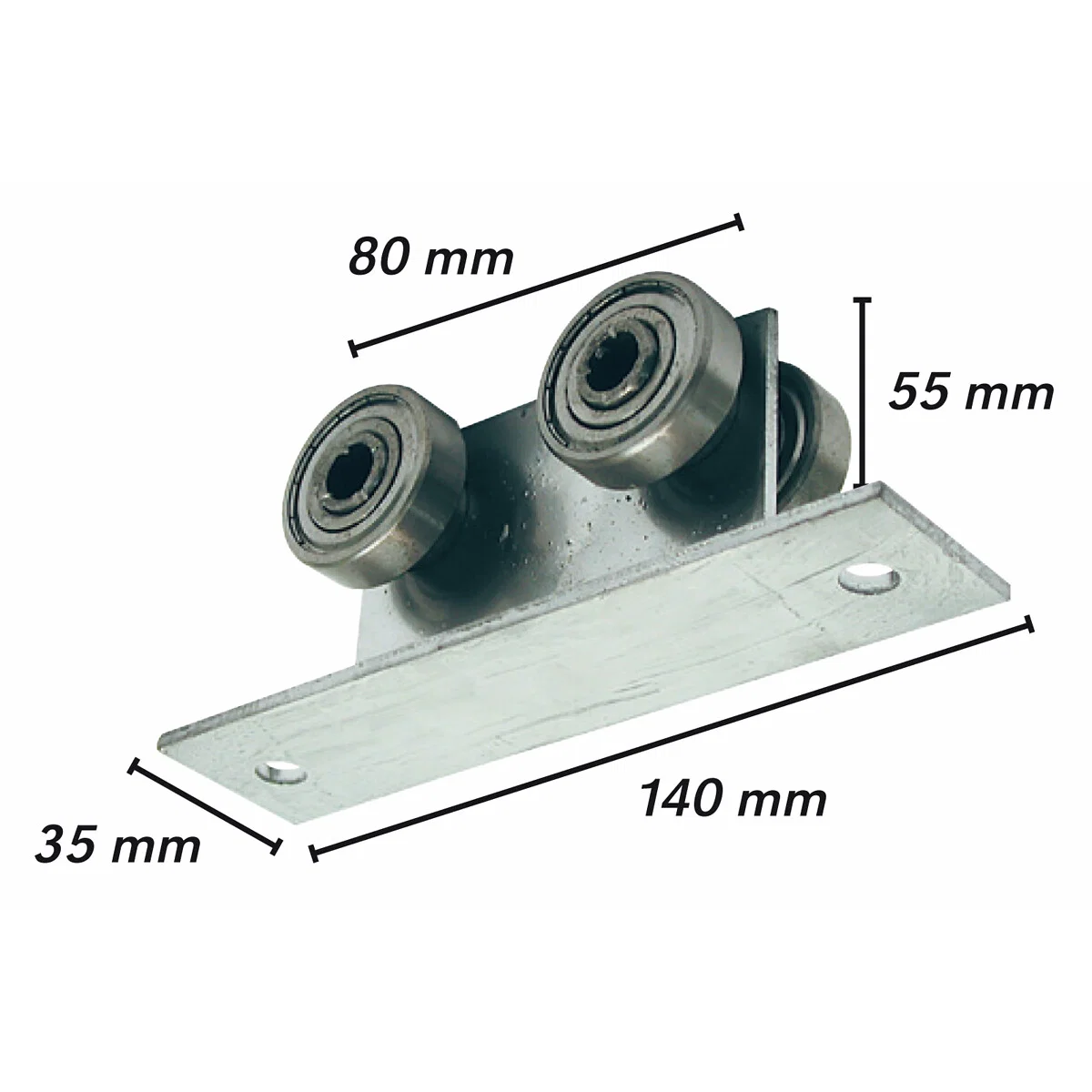 SKJUTDÖRRSRULLE TILL 41X41MM SKENA - 2