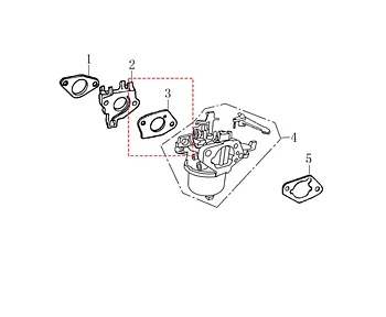 Packning till förgasare för Loncin G340-G420 motorer