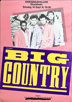 BIG COUNTRY - Stockholm 14 Sep Konsertaffisch (1986)