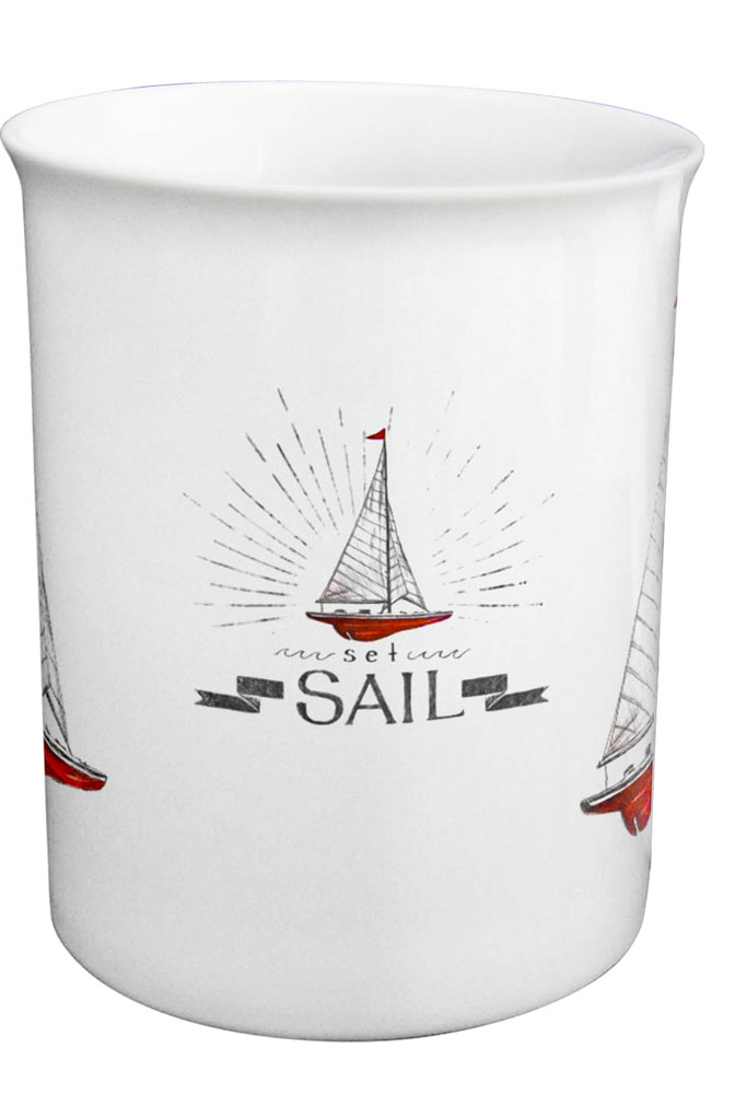 Mugg - Segelbåt röd - 2