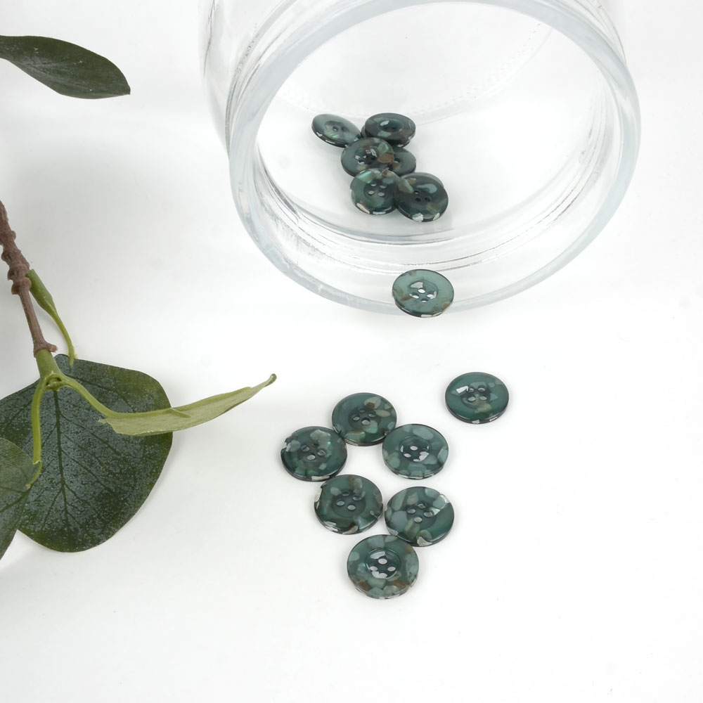 BUTTON 15 MM - DARK PETROL