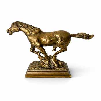 THG Horse sculpture in antique gold