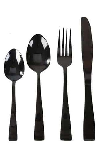 Cutlery - Cutlery set - 16 pieces - Black