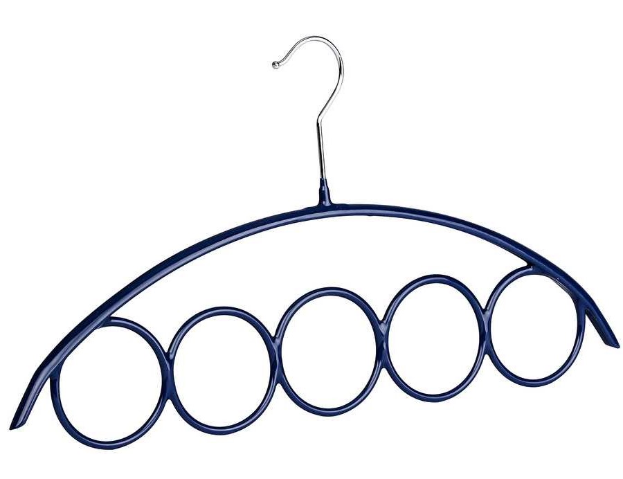 Galge för sjalar och halsdukar, BLUE 5 LOOP SCARF HOLDER, 42 cm, Blå