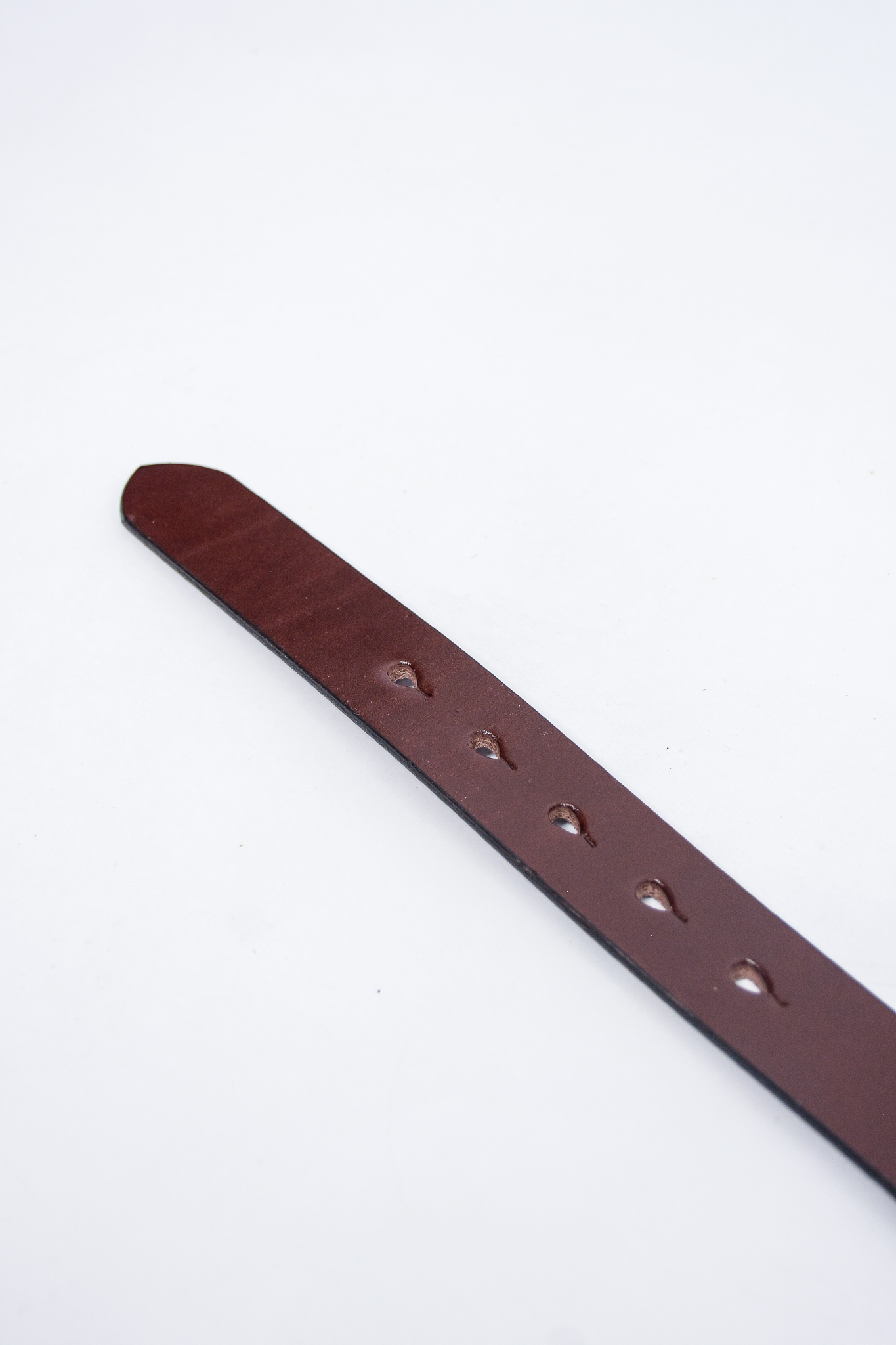 Warehouse & CO - 6041 Leather Slim Belt Brown - 6