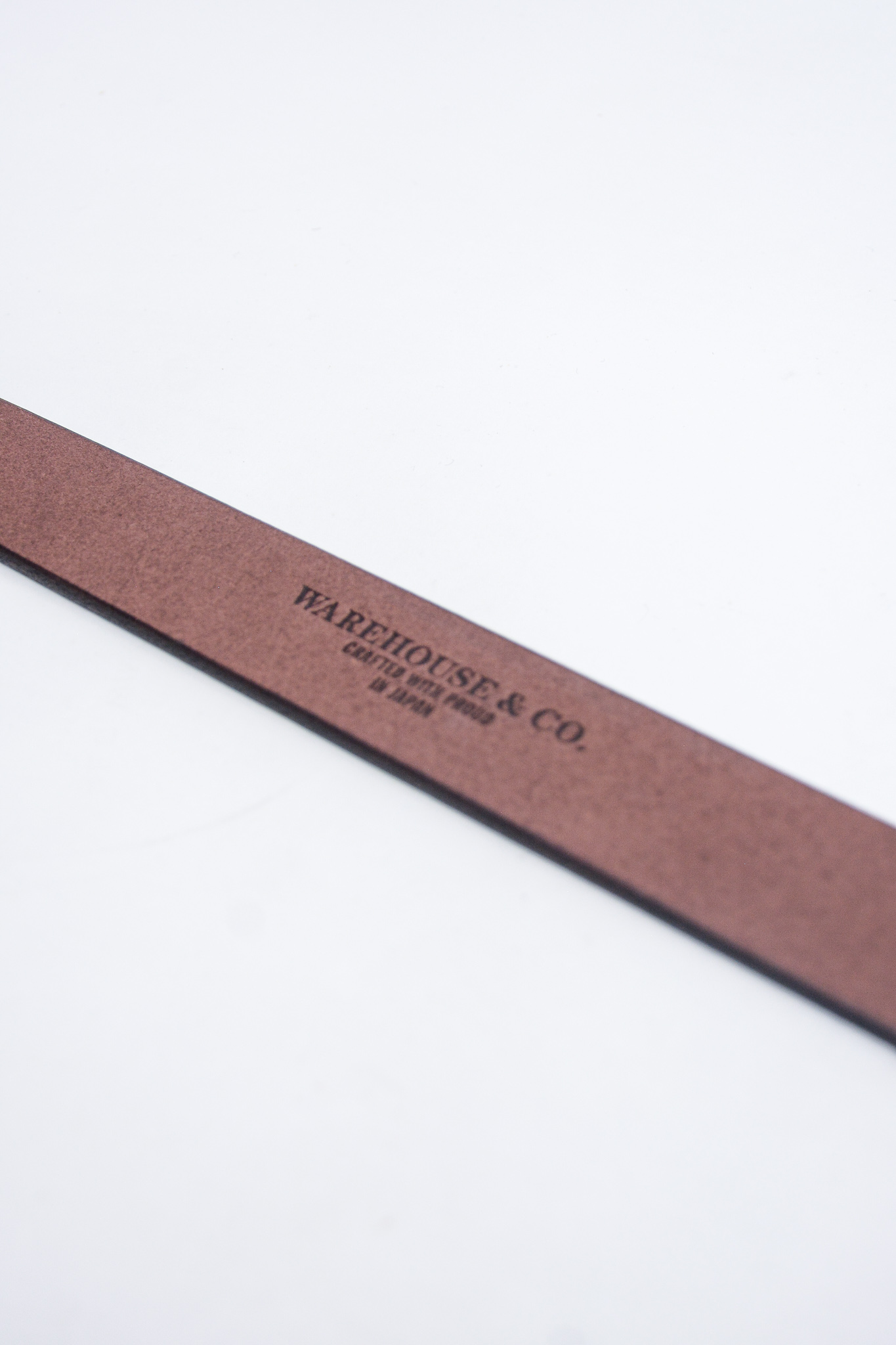 Warehouse & CO - 6041 Leather Slim Belt Brown - 5