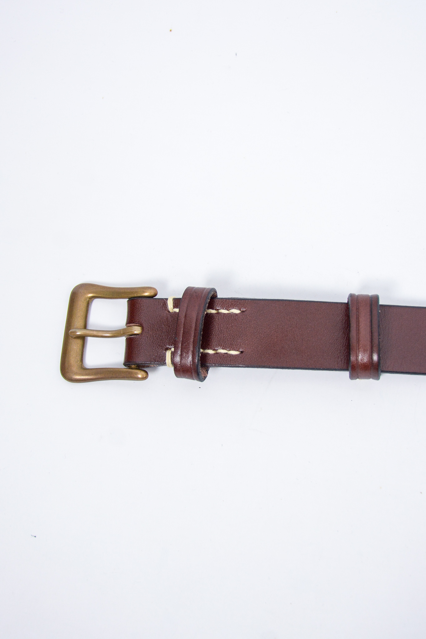 Warehouse & CO - 6041 Leather Slim Belt Brown - 2