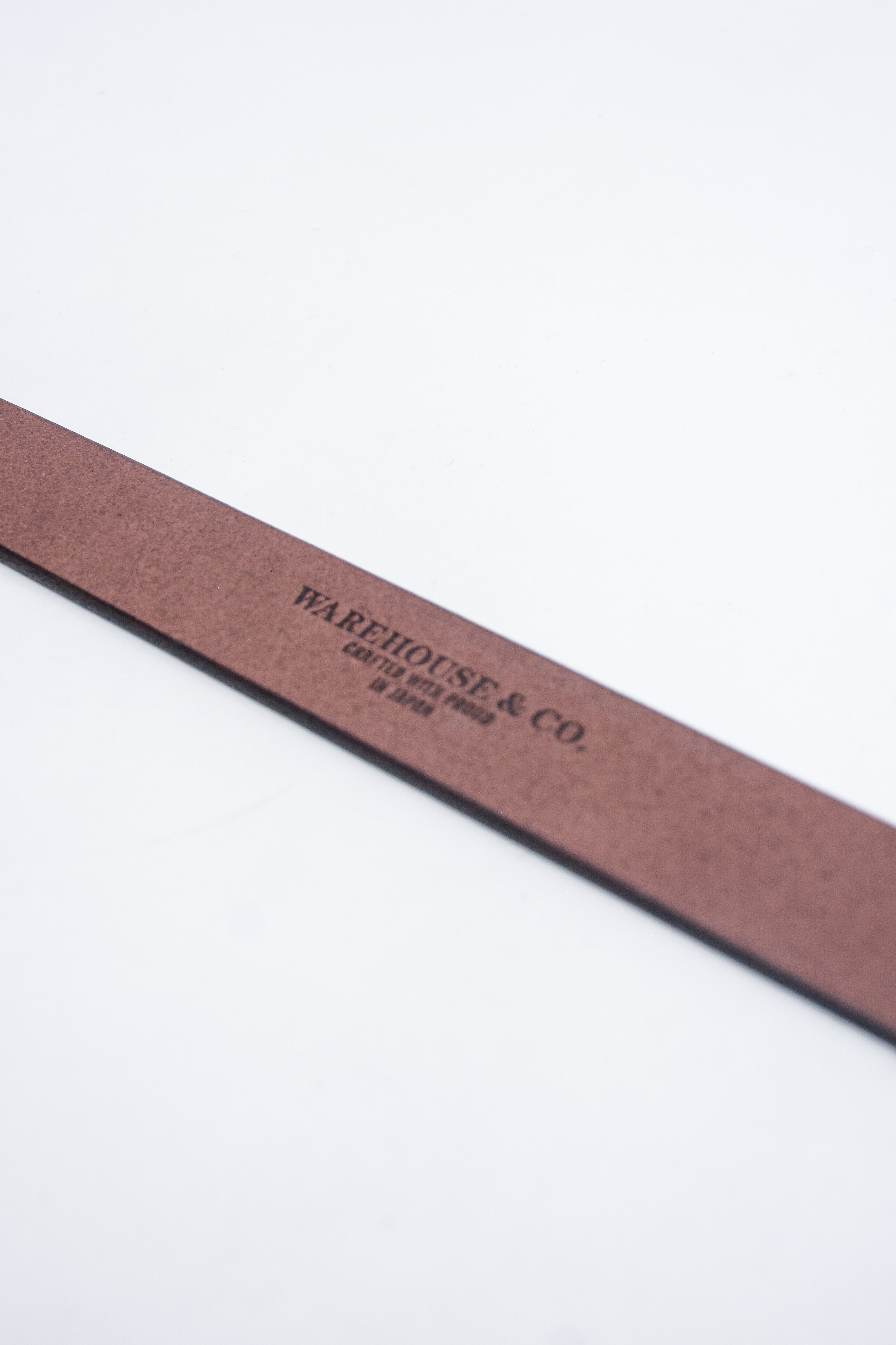 Warehouse & CO - 6041 Leather Slim Belt Brown - 4