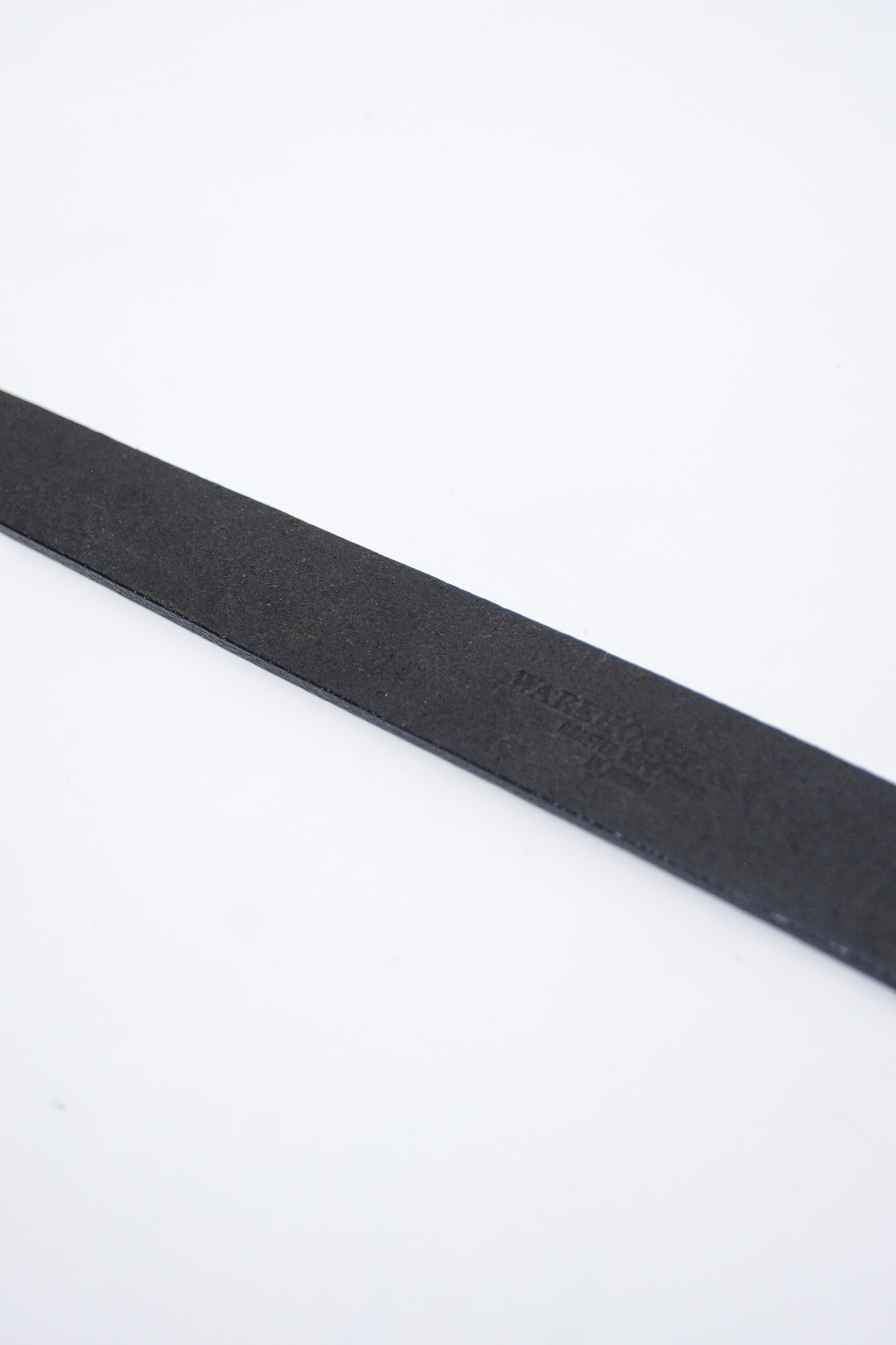 Warehouse & CO - 6041 Leather Slim Belt Black - 5