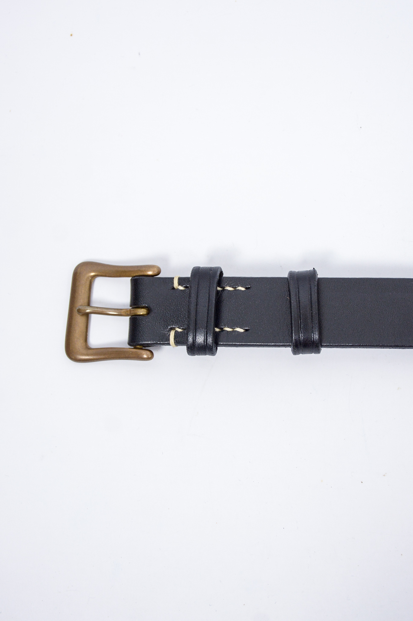 Warehouse & CO - 6041 Leather Slim Belt Black - 2