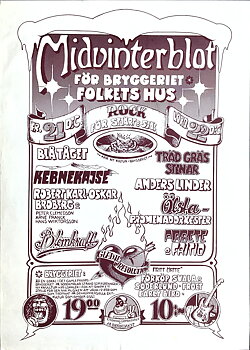 KEBNEKAJSE, TRÄD GRÄS STENAR, ARBETE & FRITID - Svensk / Skandinavisk Turnéaffisch (1973) 
