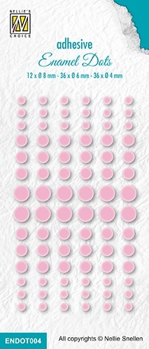 Enamel dots Baby Pink
