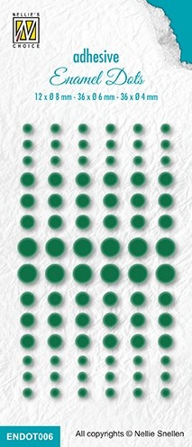 Enamel dots Green
