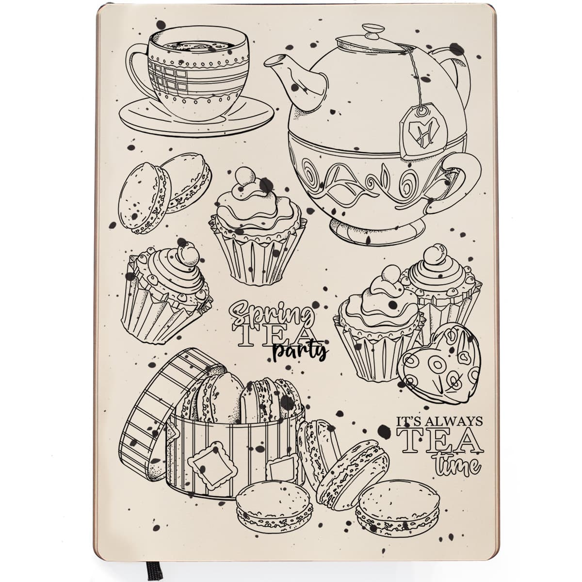 Ciao Bella - Spring Tea Party - Clearstamps set 6x8" - 2