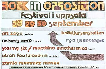 ROCK IN OPPOSITION FESTIVAL - Uppsala 28-30 Sep Konsertaffisch (1979)